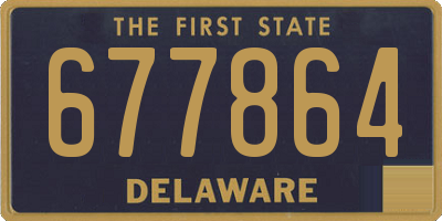 DE license plate 677864