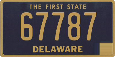 DE license plate 67787