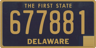 DE license plate 677881