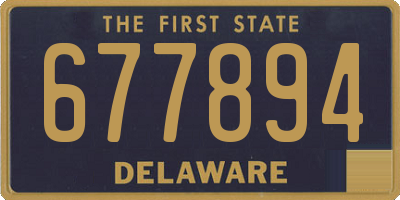 DE license plate 677894