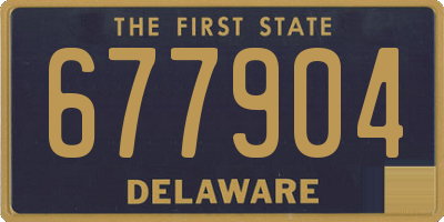 DE license plate 677904