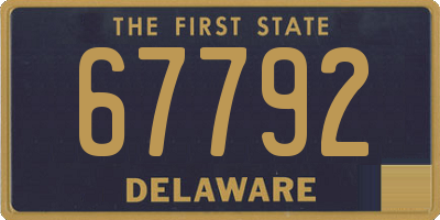 DE license plate 67792