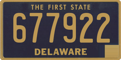 DE license plate 677922