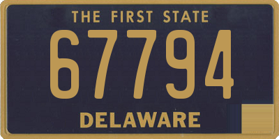 DE license plate 67794