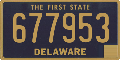 DE license plate 677953