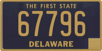DE license plate 67796