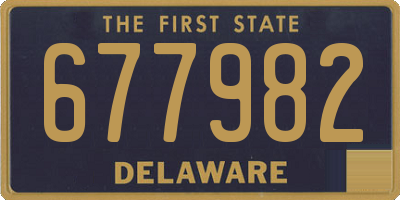 DE license plate 677982