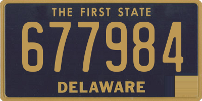 DE license plate 677984