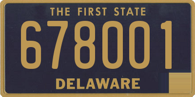 DE license plate 678001