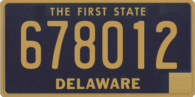 DE license plate 678012