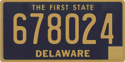 DE license plate 678024