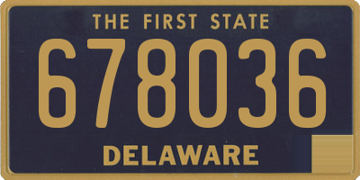 DE license plate 678036