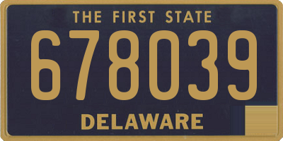 DE license plate 678039
