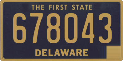 DE license plate 678043