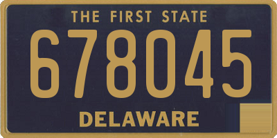 DE license plate 678045