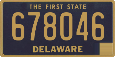 DE license plate 678046