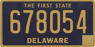 DE license plate 678054