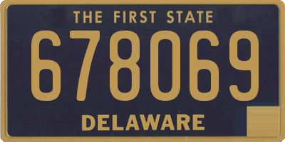 DE license plate 678069