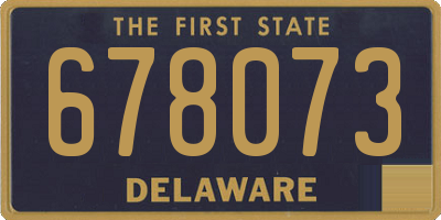 DE license plate 678073