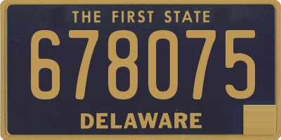 DE license plate 678075