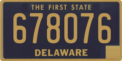 DE license plate 678076