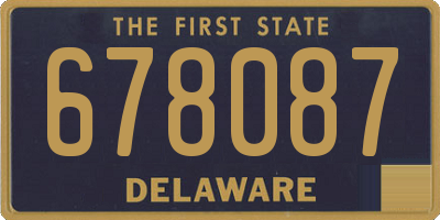 DE license plate 678087