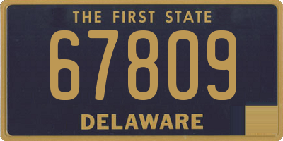 DE license plate 67809