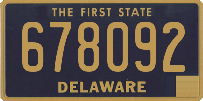DE license plate 678092