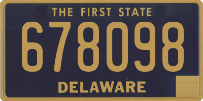 DE license plate 678098