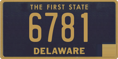 DE license plate 6781