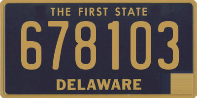 DE license plate 678103