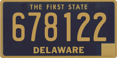 DE license plate 678122