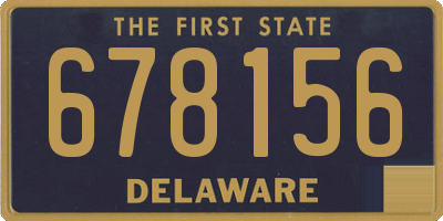 DE license plate 678156