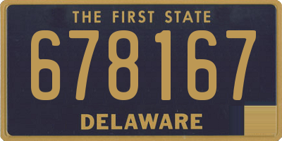 DE license plate 678167