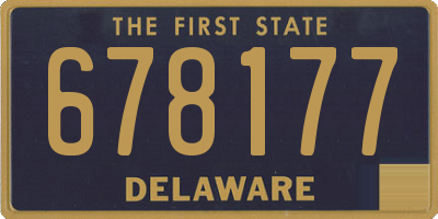 DE license plate 678177
