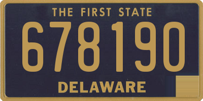 DE license plate 678190