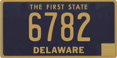 DE license plate 6782