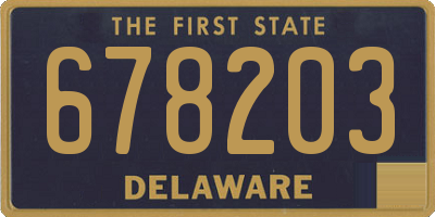 DE license plate 678203