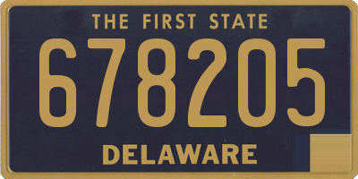 DE license plate 678205