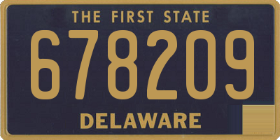 DE license plate 678209
