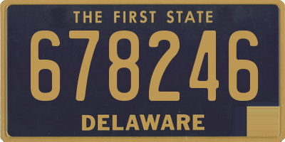 DE license plate 678246