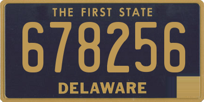 DE license plate 678256