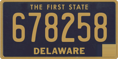 DE license plate 678258