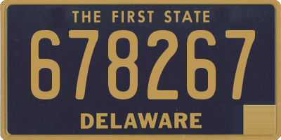 DE license plate 678267