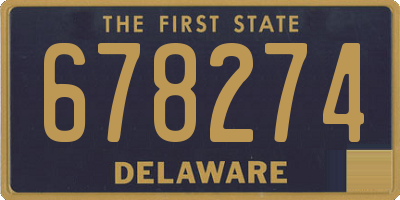 DE license plate 678274