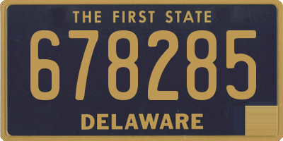 DE license plate 678285