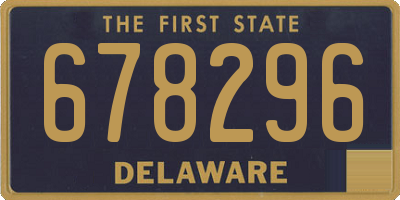 DE license plate 678296