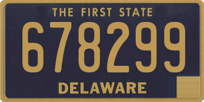 DE license plate 678299