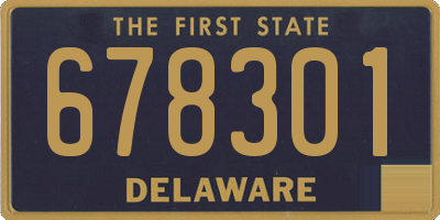 DE license plate 678301