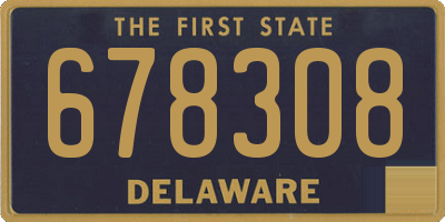 DE license plate 678308